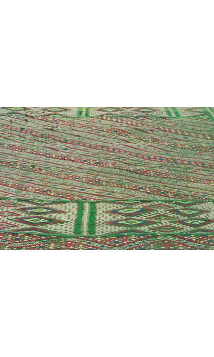 4 x 16 Vintage Green Zemmour Moroccan Kilim Rug 21701