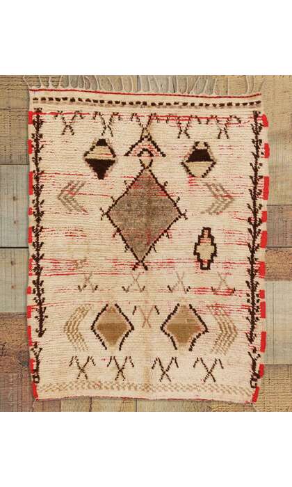 3 x 5 Vintage Moroccan Azilal Rug 74705 w