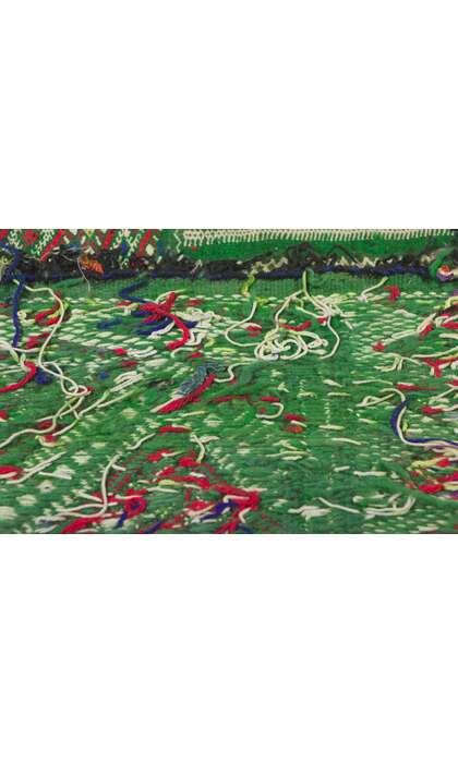 4 x 16 Vintage Green Zemmour Moroccan Kilim Rug 21701