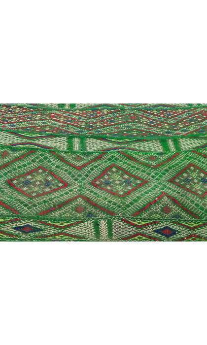4 x 16 Vintage Green Zemmour Moroccan Kilim Rug 21701