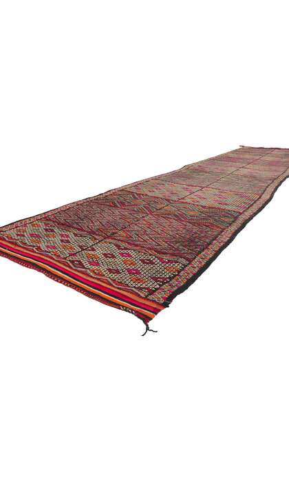 4 x 16 Vintage Zemmour Moroccan Kilim Runner 21710