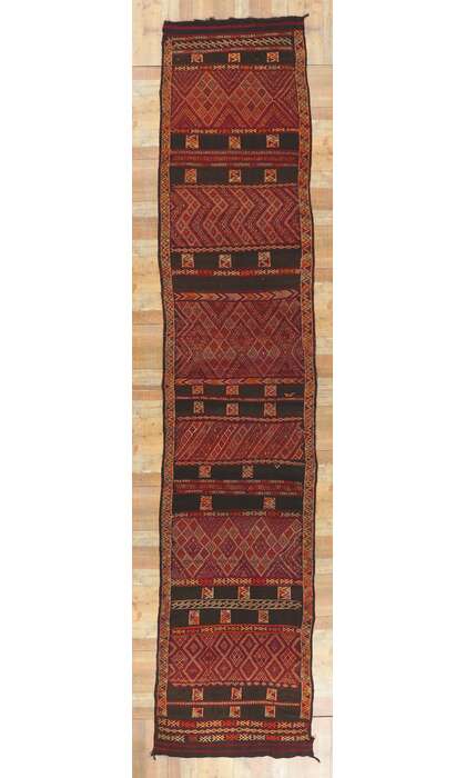 4 x 18 Vintage Zemmour Moroccan Kilim Runner 21702