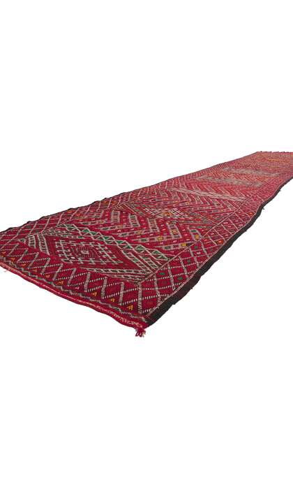 4 x 19 Vintage Zemmour Moroccan Kilim Runner 21706