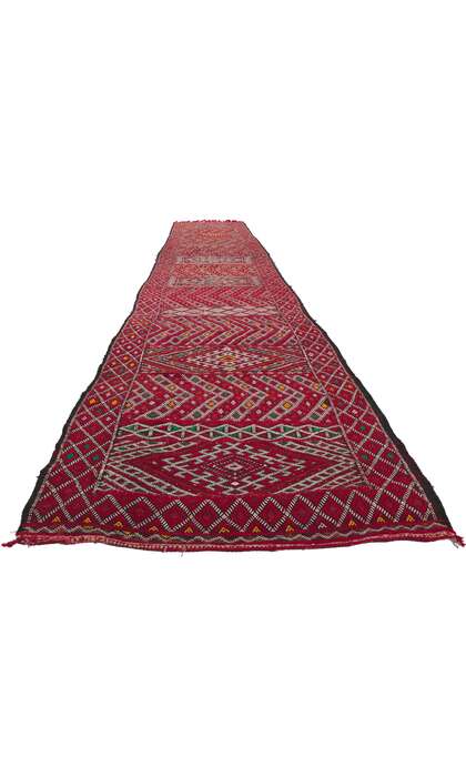 4 x 19 Vintage Zemmour Moroccan Kilim Runner 21706