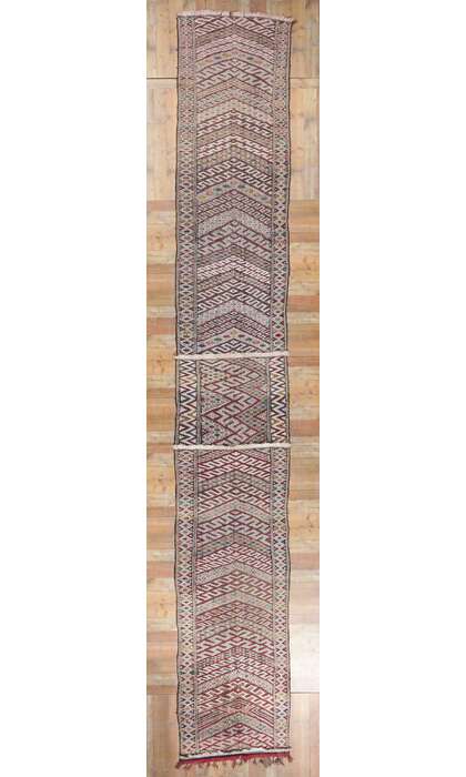 4 x 24 Vintage Zemmour Moroccan Kilim Runner 21705