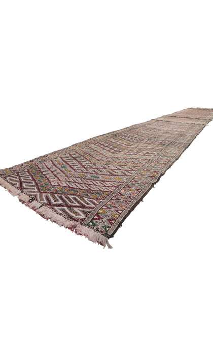4 x 24 Vintage Zemmour Moroccan Kilim Runner 21705