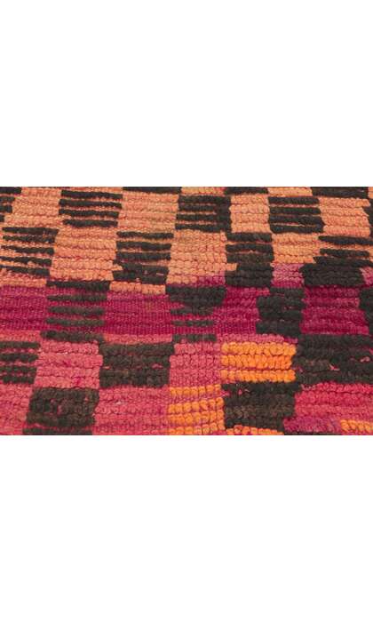 4 x 6 Vintage Orange Boujad Moroccan Rug 78406