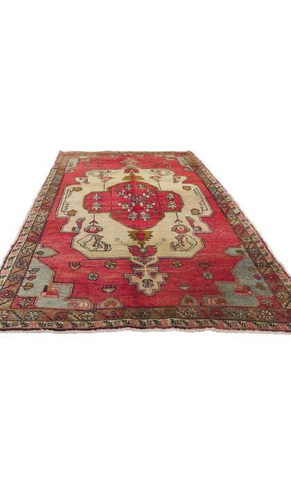 4 x 8 Vintage Turkish Oushak Rug 50327