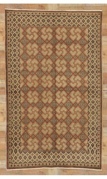 5 x 7 Vintage Turkish Oushak Rug 50069
