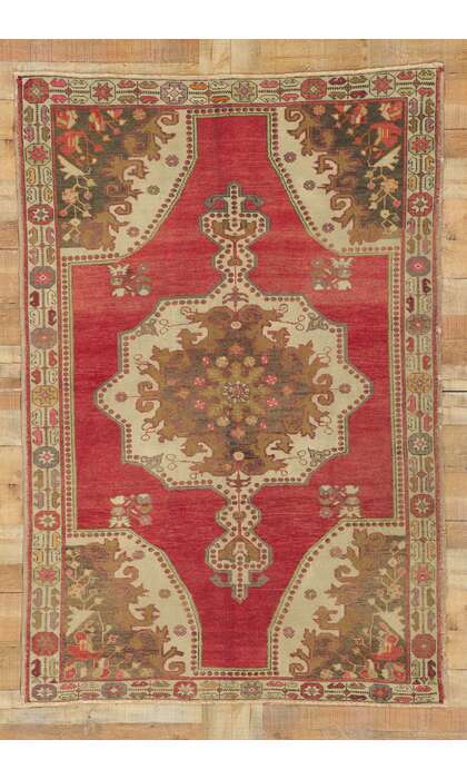 5 x 7 Vintage Turkish Oushak Rug 50761