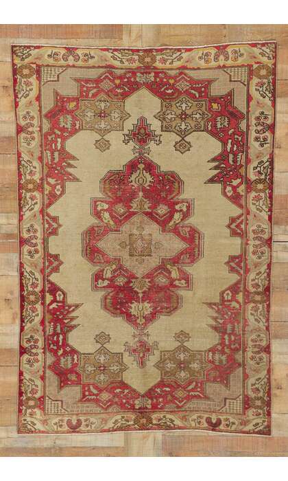 5 x 7 Vintage Turkish Oushak Rug 51707