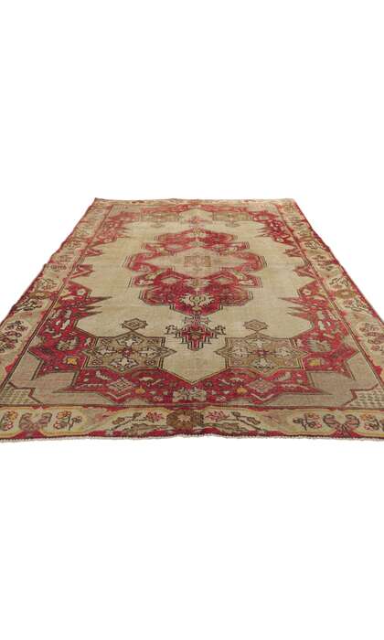 5 x 7 Vintage Turkish Oushak Rug 51707