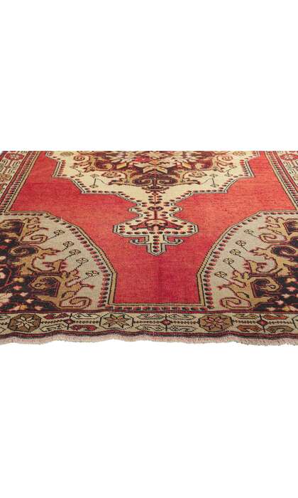 5 x 8 Vintage Red Turkish Oushak Rug 50722