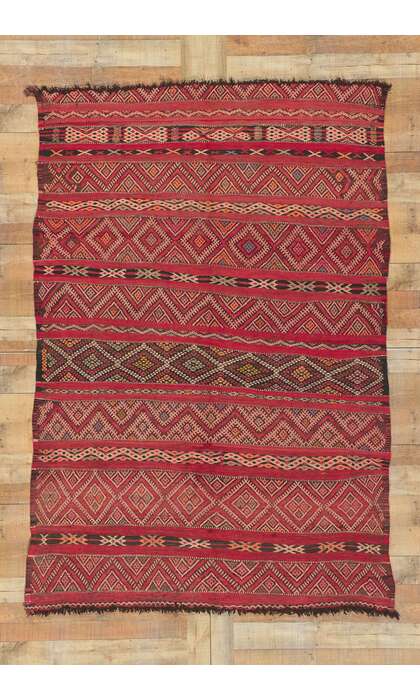 5 x 8 Vintage Moroccan Kilim Rug 78397