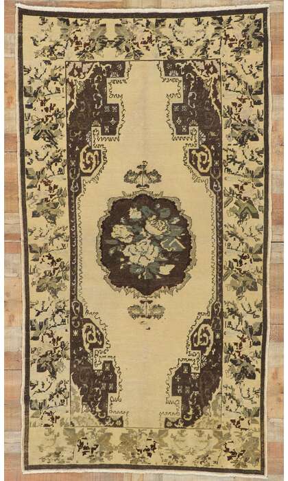 5 x 8 Vintage Turkish Oushak Rug 50316