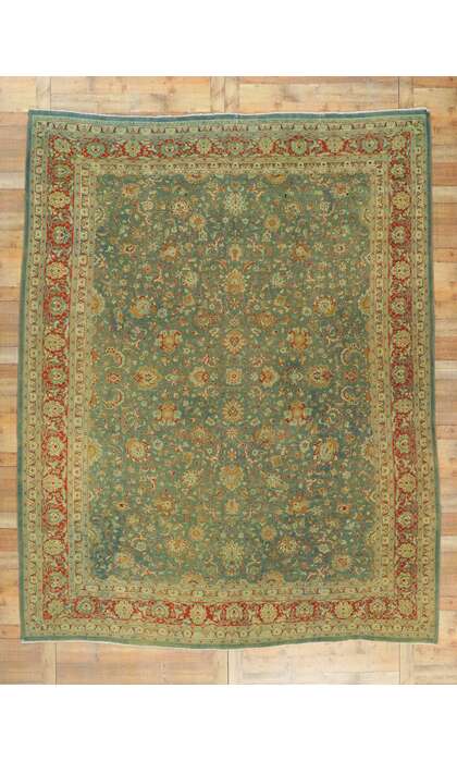 10 x 12 Antique Persian Tabriz Rug 61178