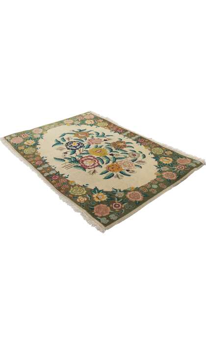 2 x 3 Vintage Persian Tabriz Rug 75655