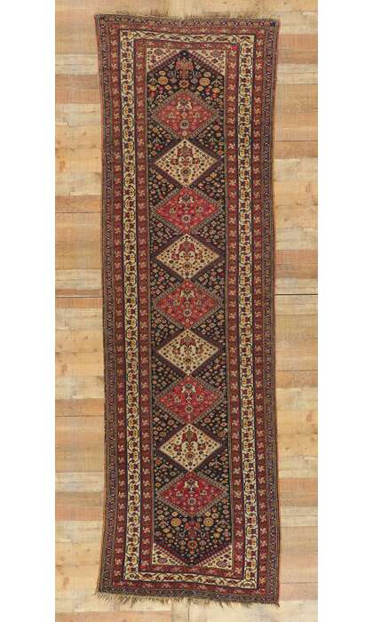 3 x 11 Antique Persian Shiraz Runner 78454