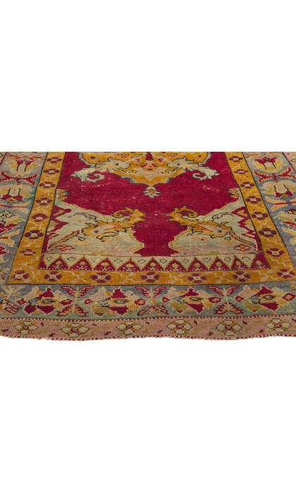 3 x 5 Antique Turkish Oushak Rug 78434