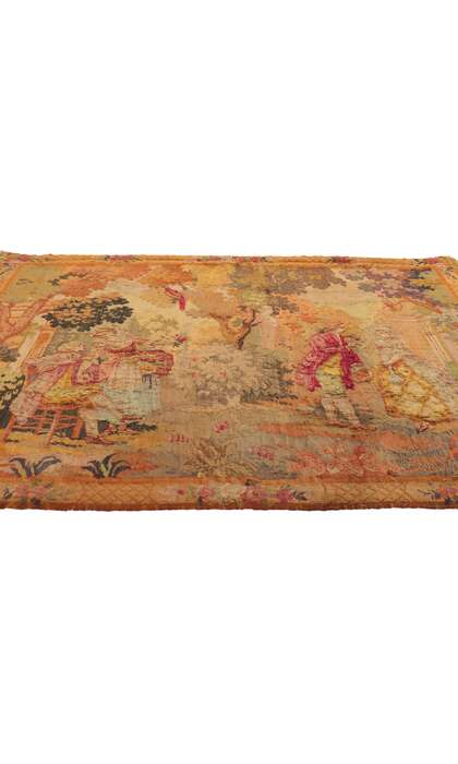 4 x 5 Antique French Aubusson Tapestry 78421