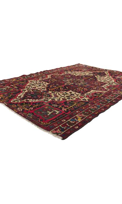 4 x 7 Antique Persian Bakhtiari Rug 61183