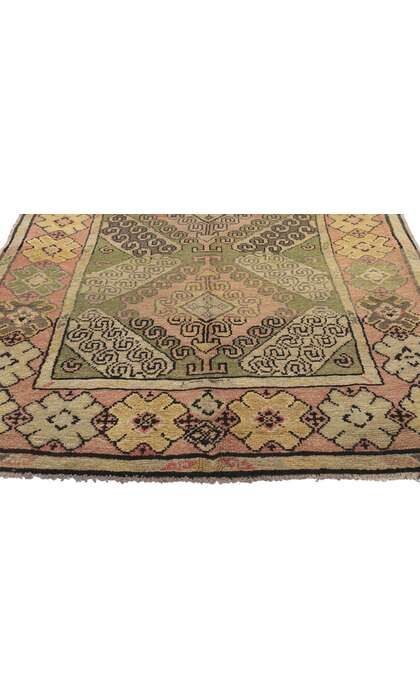 4 x 7 Antique Turkish Oushak Rug 73965