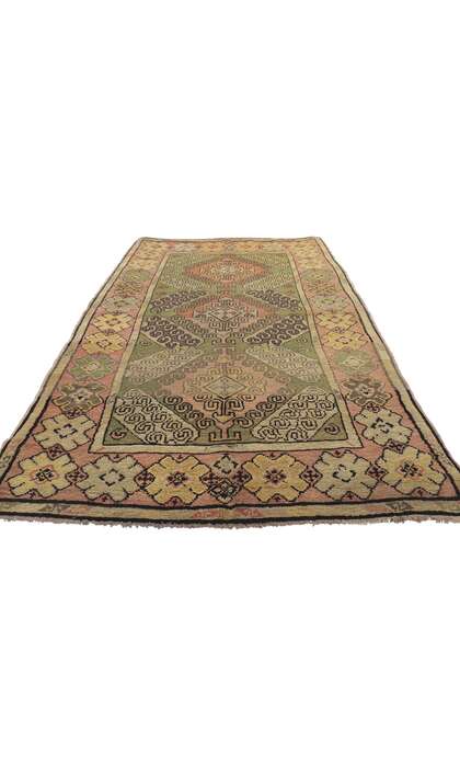 4 x 7 Antique Turkish Oushak Rug 73965