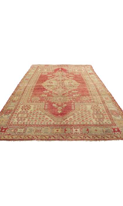 4 x 7 Vintage Turkish Oushak Rug 73890