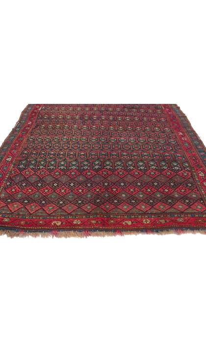 4 x 8 Antique Persian Kurdish Rug 72611