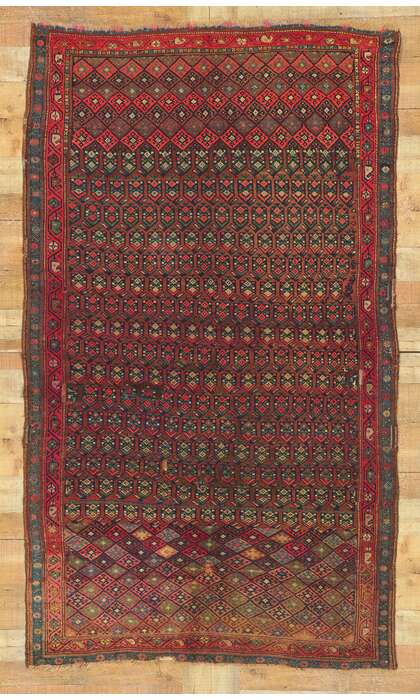4 x 8 Antique Persian Kurdish Rug 72611