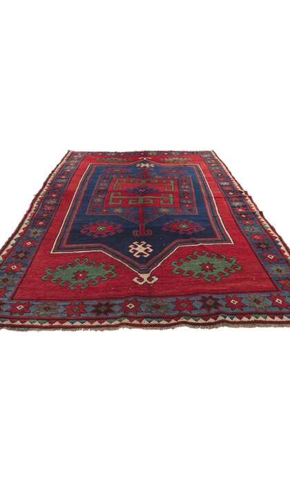 5 x 7 Antique Caucasian Kazak Rug 73293