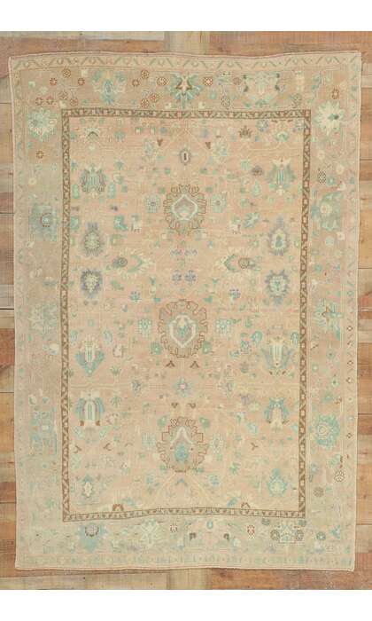 5 x 8 Vintage Turkish Oushak Rug 52959