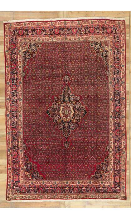 7 x 11 Antique Persian Bijar Rug 61184