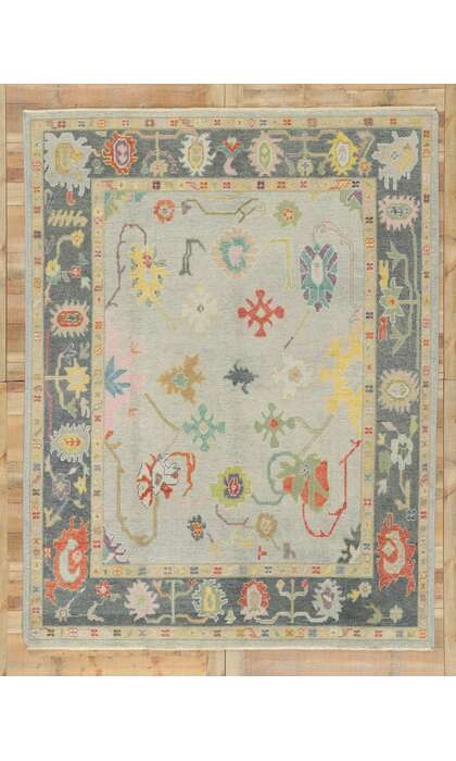 8 x 10 Colorful Oushak Rug 30369