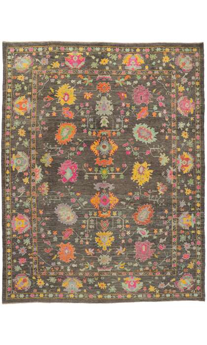 10 x 13 Colorful Oushak Rug 52218