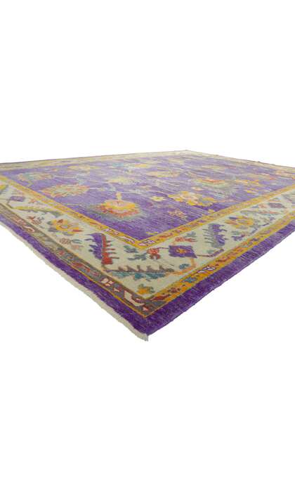 10 x 14 Colorful Oushak Purple Rug 51887