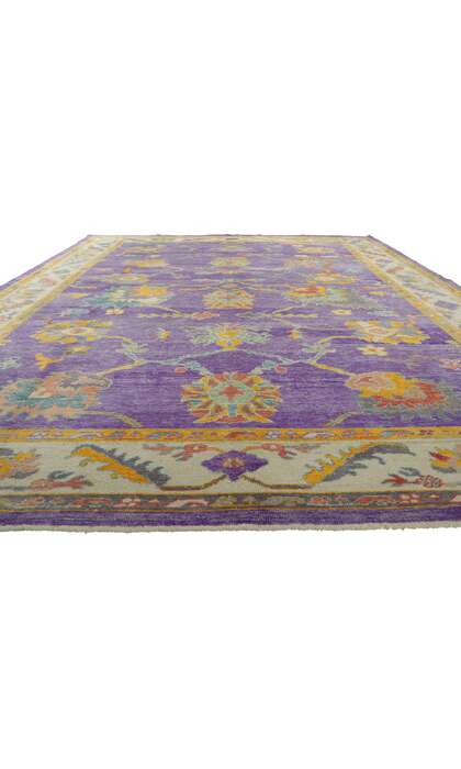 10 x 14 Colorful Oushak Purple Rug 51887