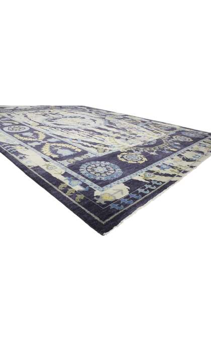 10 x 14 Moonlit Dusk Modern Ikat Rug 30349