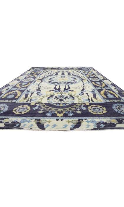 10 x 14 Moonlit Dusk Modern Ikat Rug 30349
