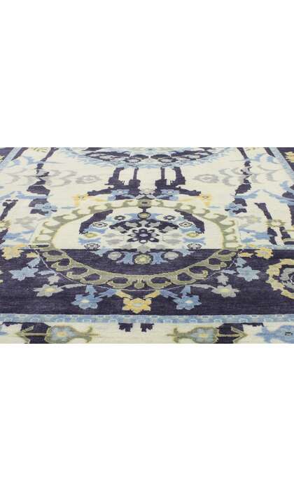 10 x 14 Moonlit Dusk Modern Ikat Rug 30349