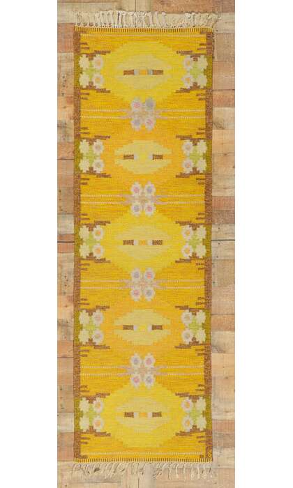 3 x 8 Vintage Swedish Kilim Rug Ingrid Silow Rollakan 78507