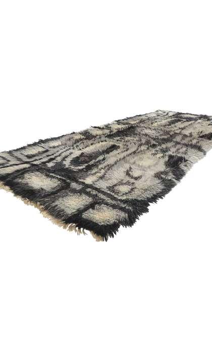 3 x 9 Ingrid Sterling Vintage Swedish Rya Rug 78463