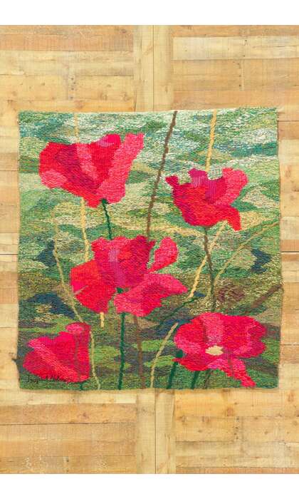 4 x 5 Ingrid Nilsson Olsson Vintage Swedish Tapestry 78501