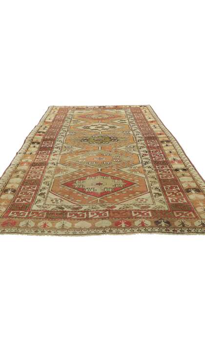 4 x 8 Vintage Turkish Oushak Rug 53093