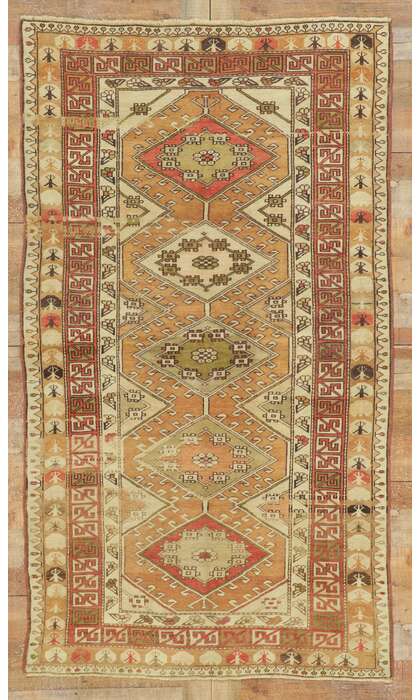 4 x 8 Vintage Turkish Oushak Rug 53093