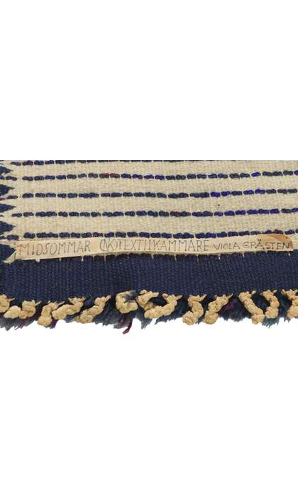 4 x 5 Viola Grasten Vintage Swedish Rya Rug 78473