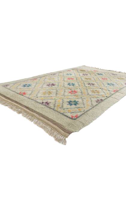 4 x 7 Vintage Scandinavian Swedish Rya Rug 78509