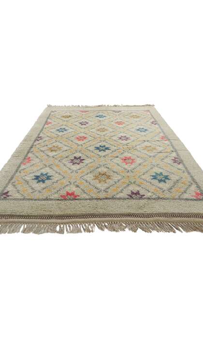 4 x 7 Vintage Scandinavian Swedish Rya Rug 78509