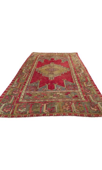 4 x 8 Vintage Turkish Oushak Rug 51165