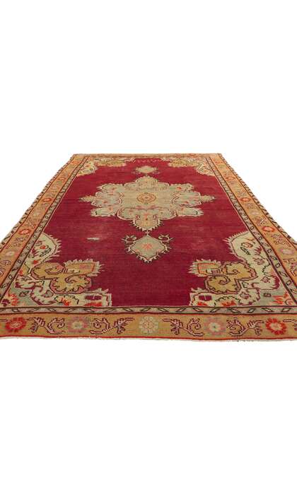 5 x 8 Vintage Turkish Oushak Rug 51673